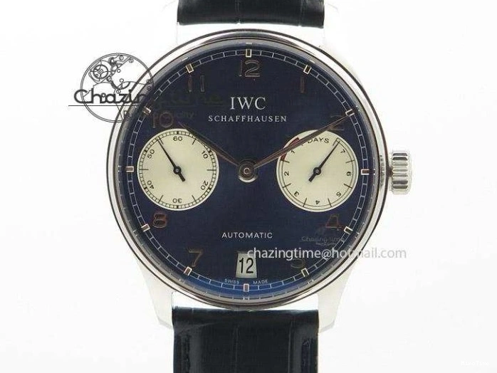 MIROTIME 0516 Portuguese Chrono SS ZF 1:1 Best Edition Gray Dial SS On Black Leather Strap A ZipUp 7215
